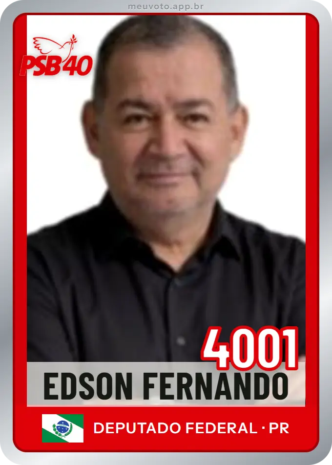 Carta de Edson Fernando, número 4001, PSB