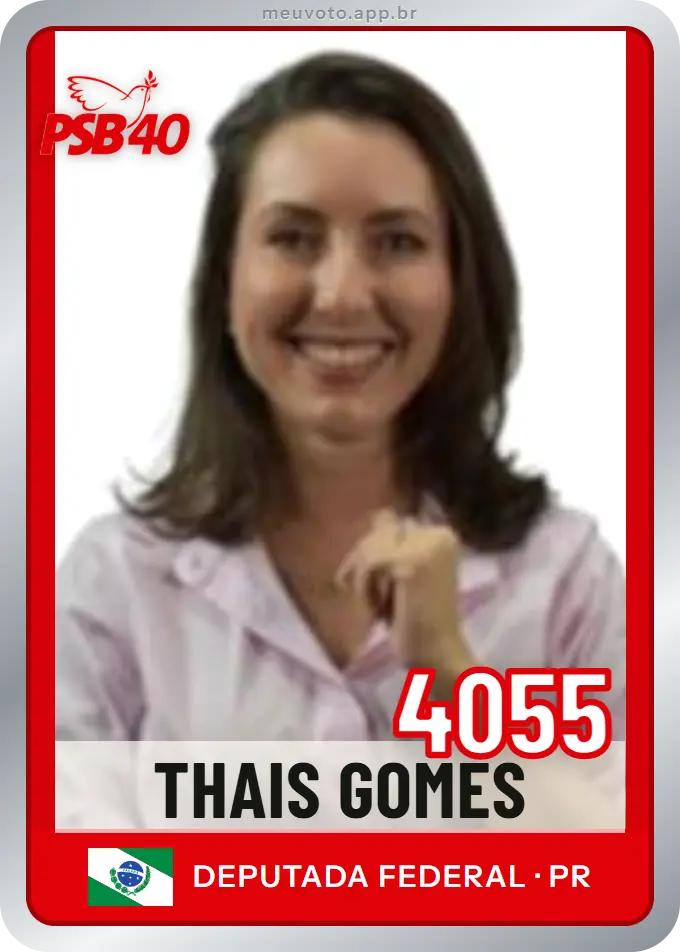 Carta de Thais Gomes, número 4055, PSB