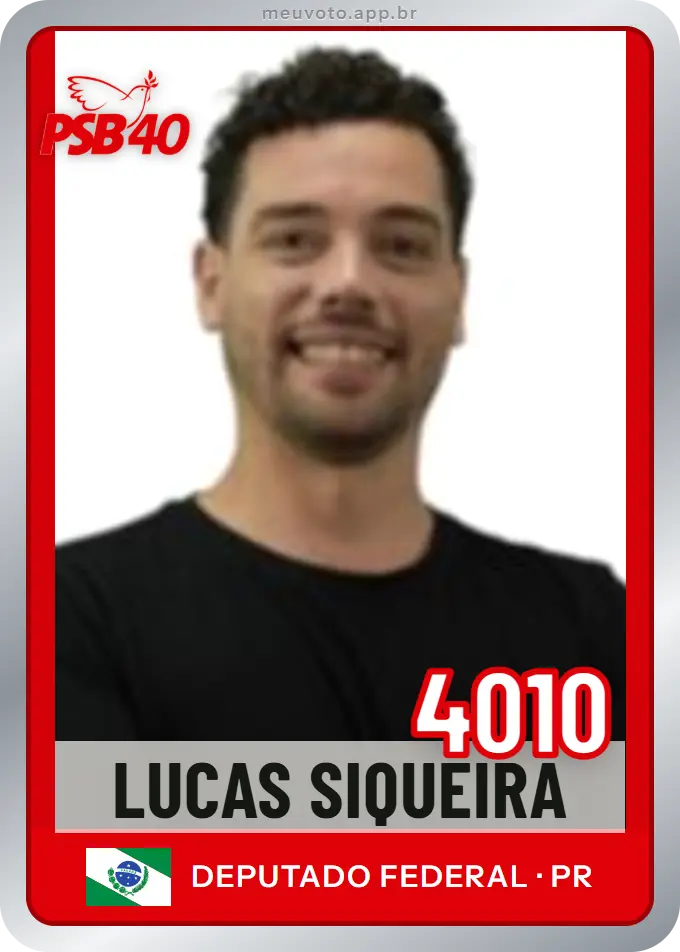 Carta de Lucas Siqueira, número 4010, PSB