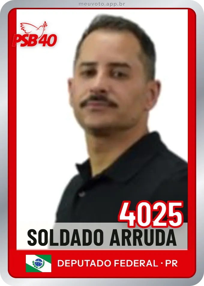 Carta de Soldado Arruda, número 4025, PSB