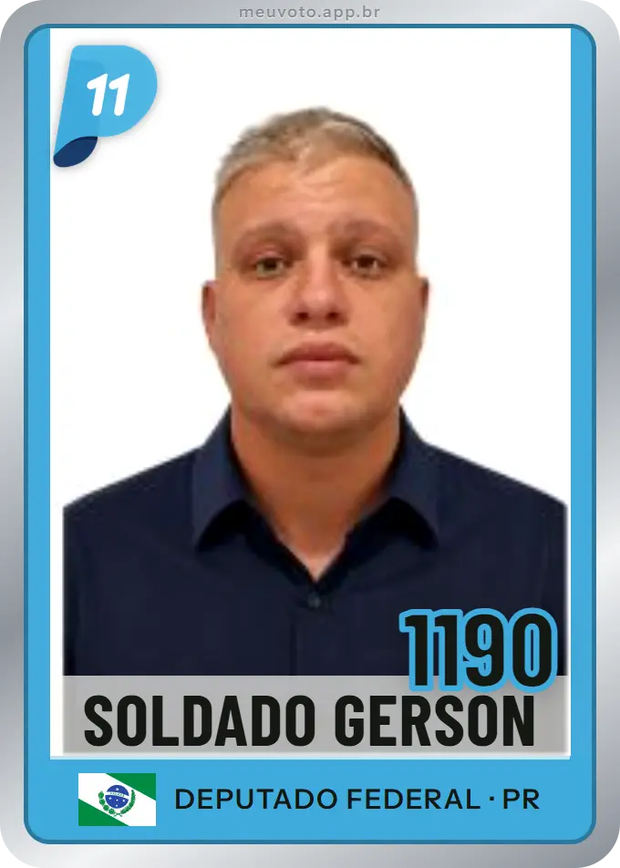 Carta de Soldado Gerson, número 1190, PP