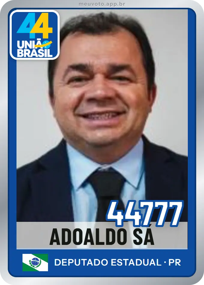 Carta de Adoaldo Sá, número 44777, União