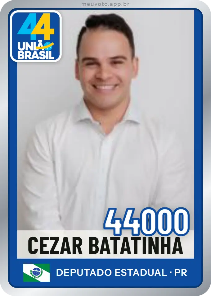 Carta de Cezar Batatinha, número 44000, União
