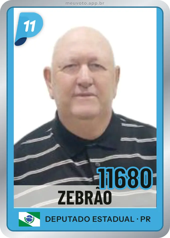 Carta de Zebrão, número 11680, PP