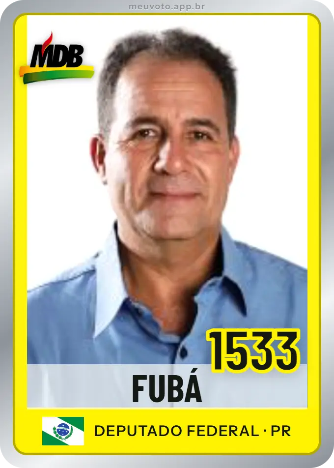 Carta de Fubá, número 1533, MDB