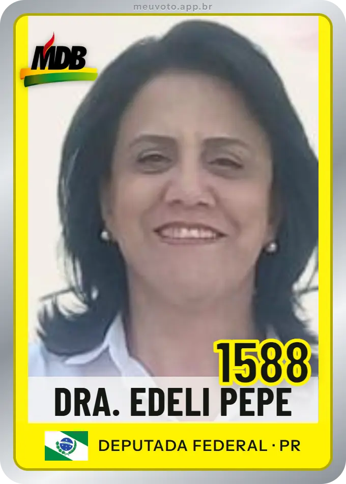 Carta de Dra. Edeli Pepe, número 1588, MDB