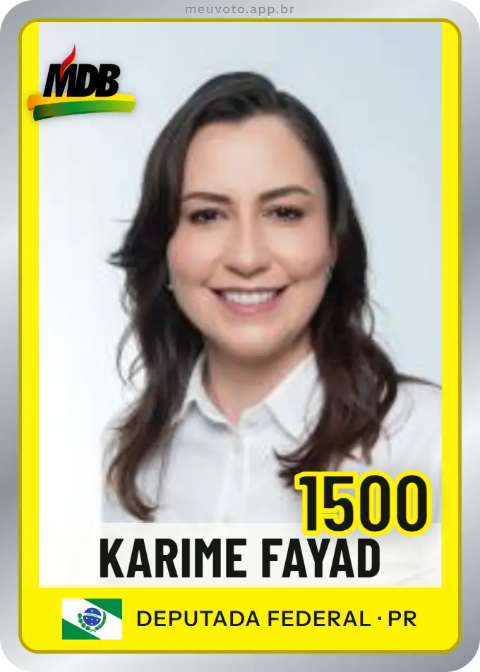 Carta de Karime Fayad, número 1500, MDB