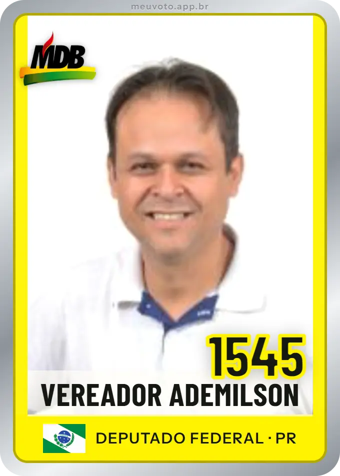 Carta de Vereador Ademilson, número 1545, MDB