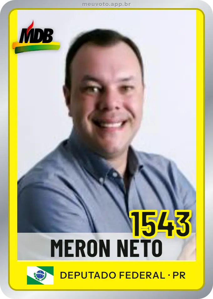 Carta de Meron Neto, número 1543, MDB