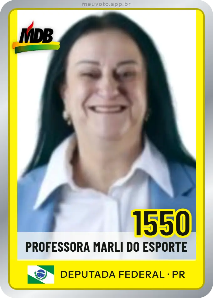 Carta de Professora Marli do Esporte, número 1550, MDB