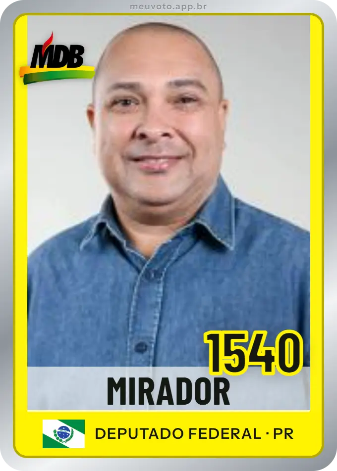 Carta de Mirador, número 1540, MDB