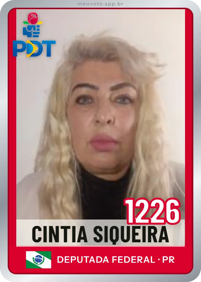 Carta de Cintia Siqueira, número 1226, PDT