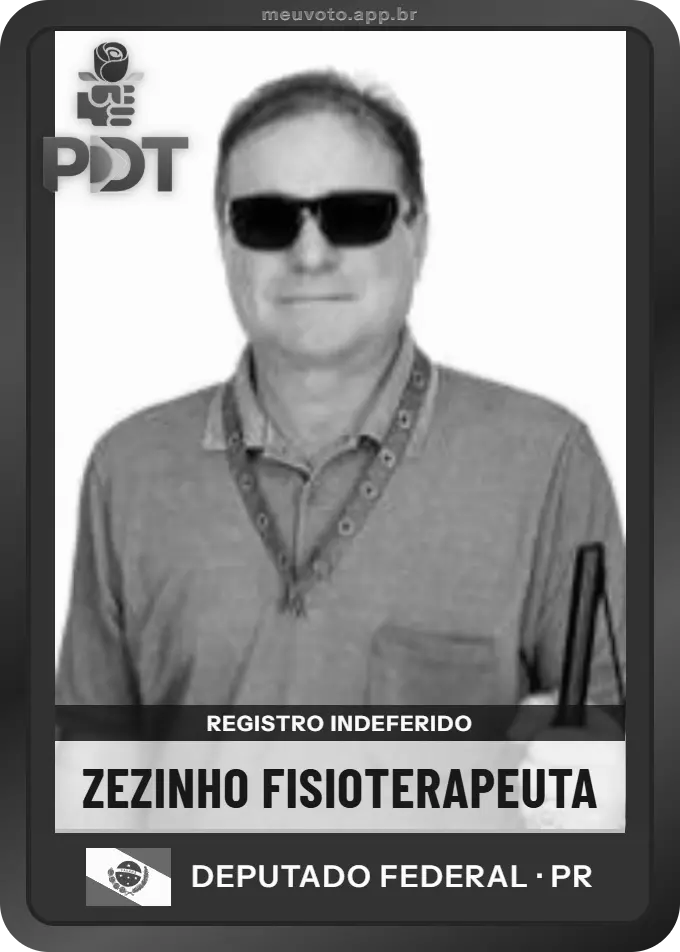 Carta de Zezinho Fisioterapeuta, PDT. Teve o registro indeferido pelo TSE e não vai à urna.