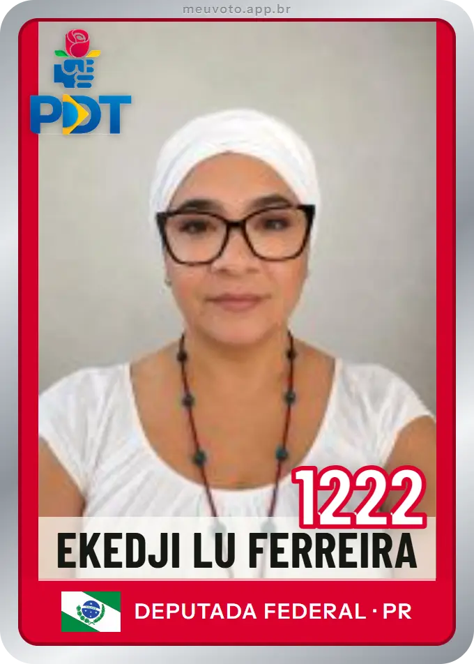 Carta de Ekedji Lu Ferreira, número 1222, PDT