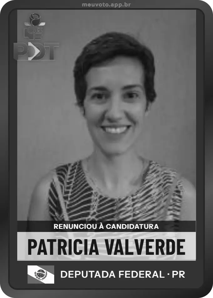 Carta de Patricia Valverde, PDT. Renunciou à candidatura e não vai à urna.
