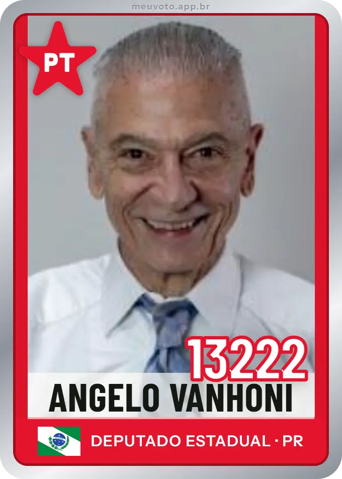 Carta de Angelo Vanhoni, número 13222, PT