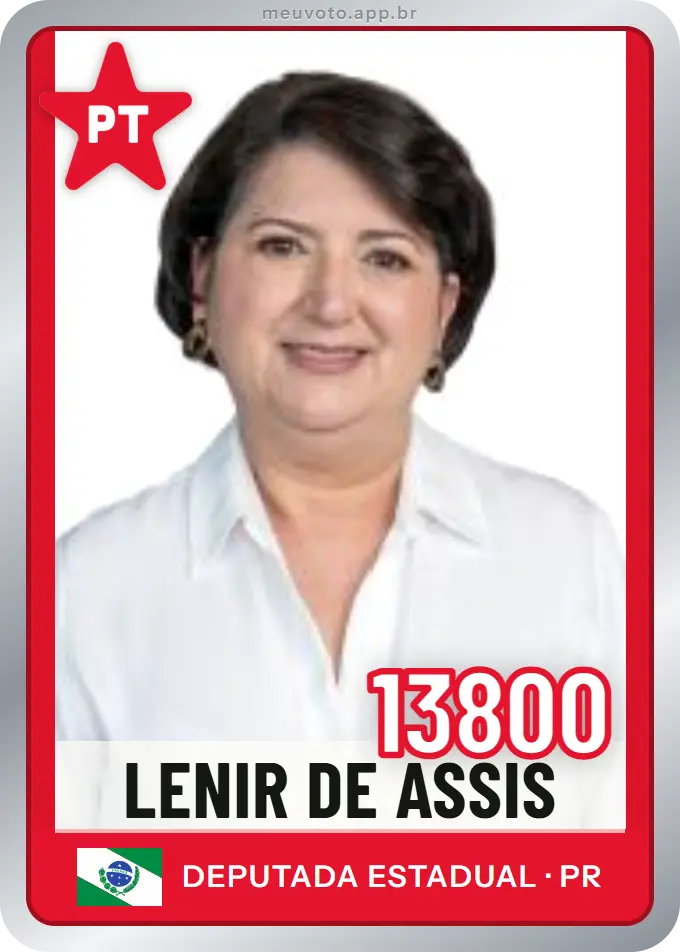 Carta de Lenir de Assis, número 13800, PT