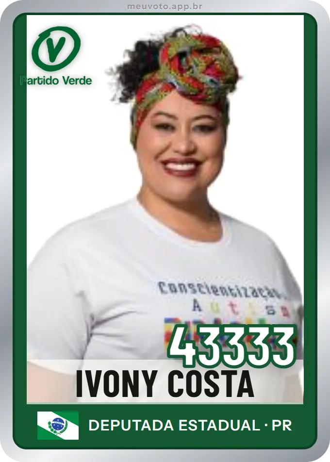 Carta de Ivony Costa, número 43333, PV