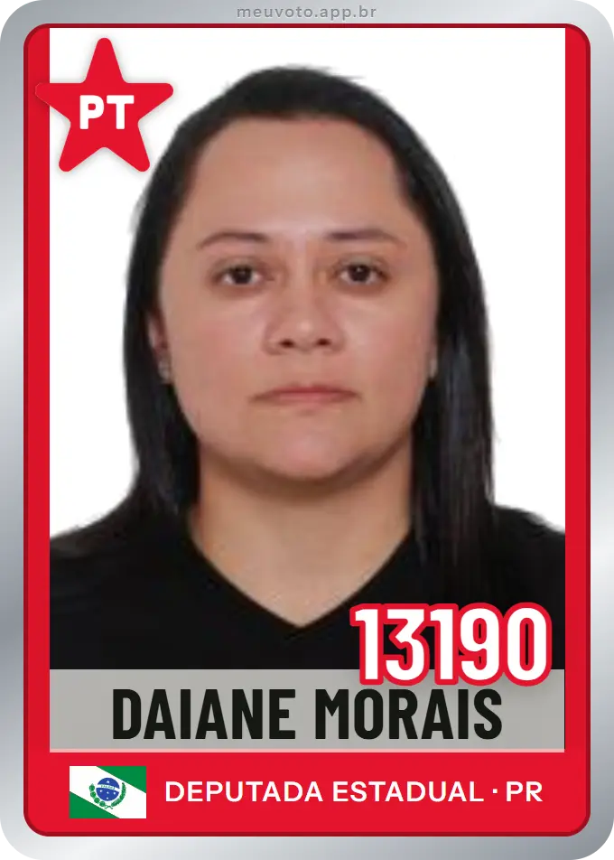Carta de Daiane Morais, número 13190, PT