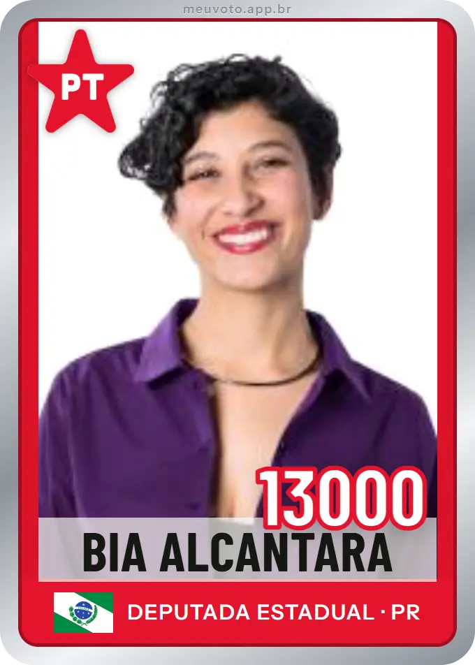 Carta de Bia Alcantara, número 13000, PT