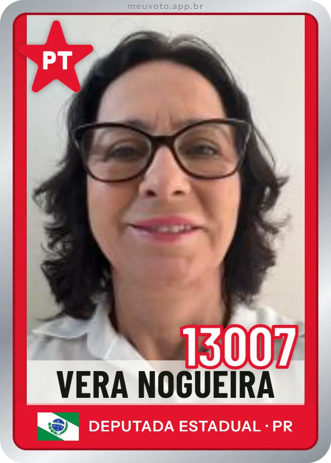 Carta de Vera Nogueira, número 13007, PT
