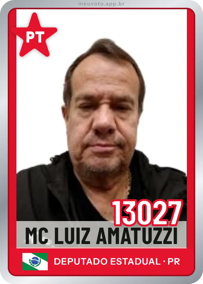 Carta de Mc Luiz Amatuzzi, número 13027, PT