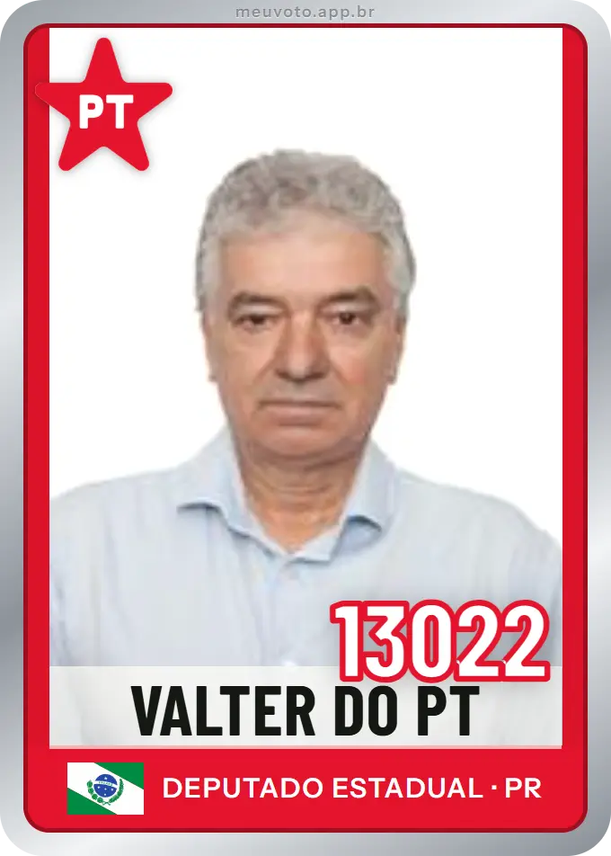 Carta de Valter do Pt, número 13022, PT