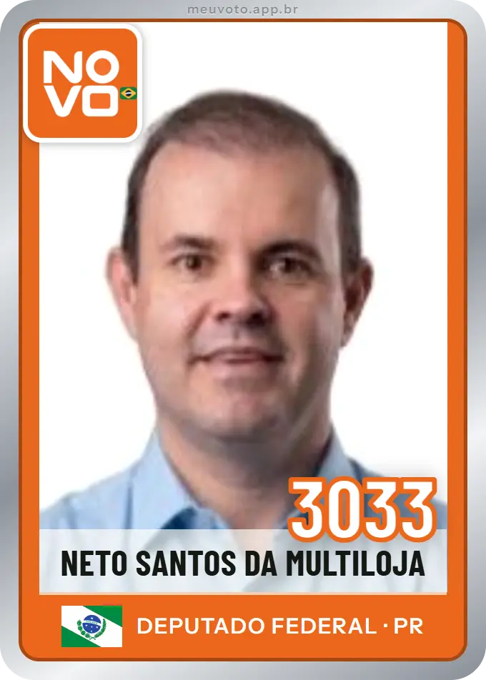 Carta de Neto Santos da Multiloja, número 3033, Novo