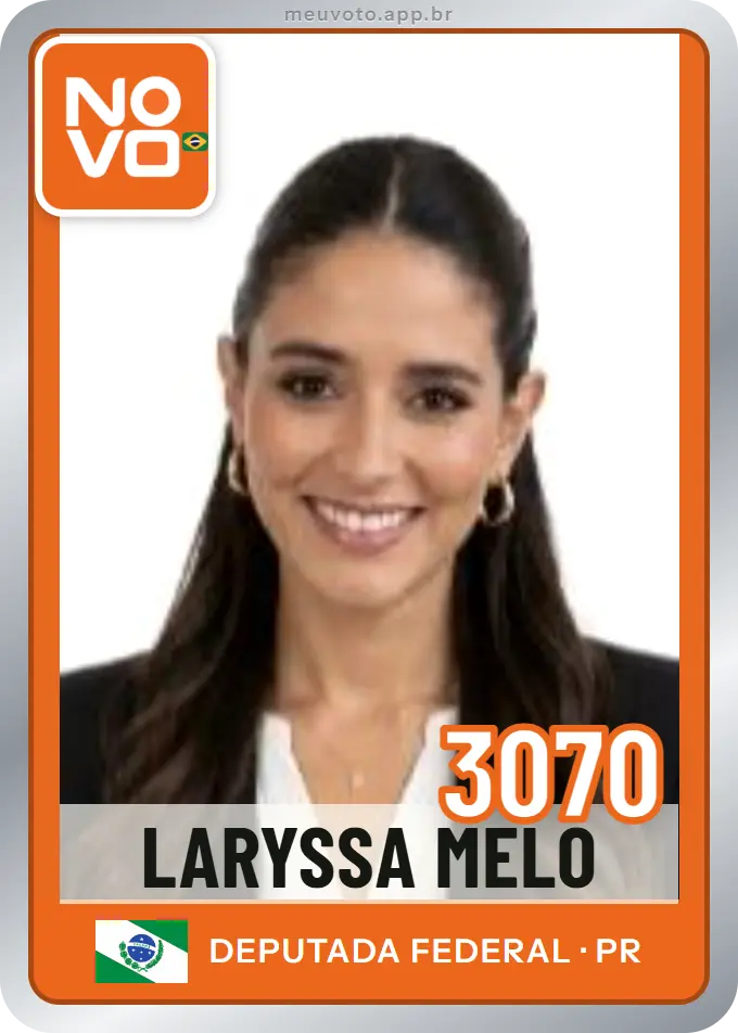 Carta de Laryssa Melo, número 3070, Novo