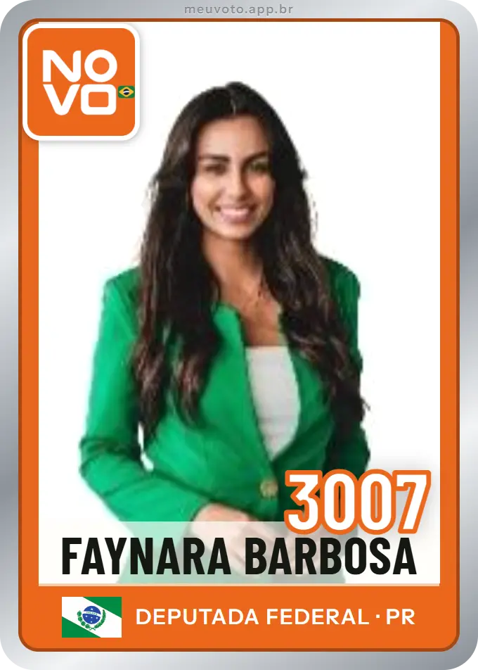 Carta de Faynara Barbosa, número 3007, Novo