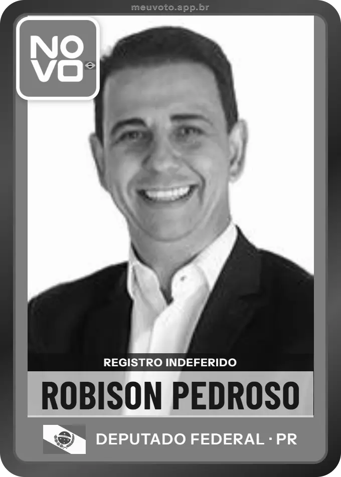 Carta de Robison Pedroso, Novo. Teve o registro indeferido pelo TSE e não vai à urna.
