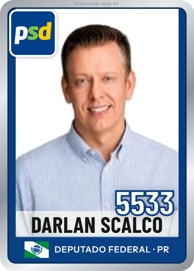 Carta de Darlan Scalco, número 5533, PSD