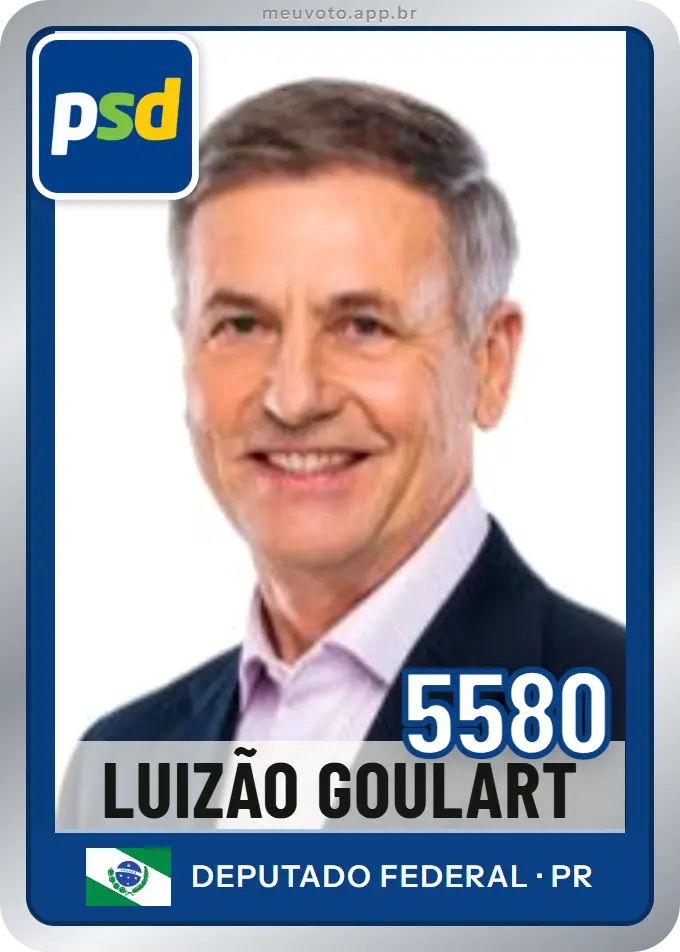 Carta de Luizão Goulart, número 5580, PSD