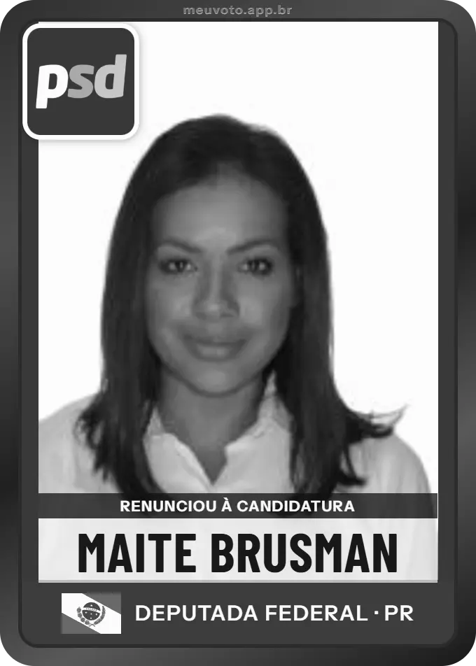 Carta de Maite Brusman, PSD. Renunciou à candidatura e não vai à urna.
