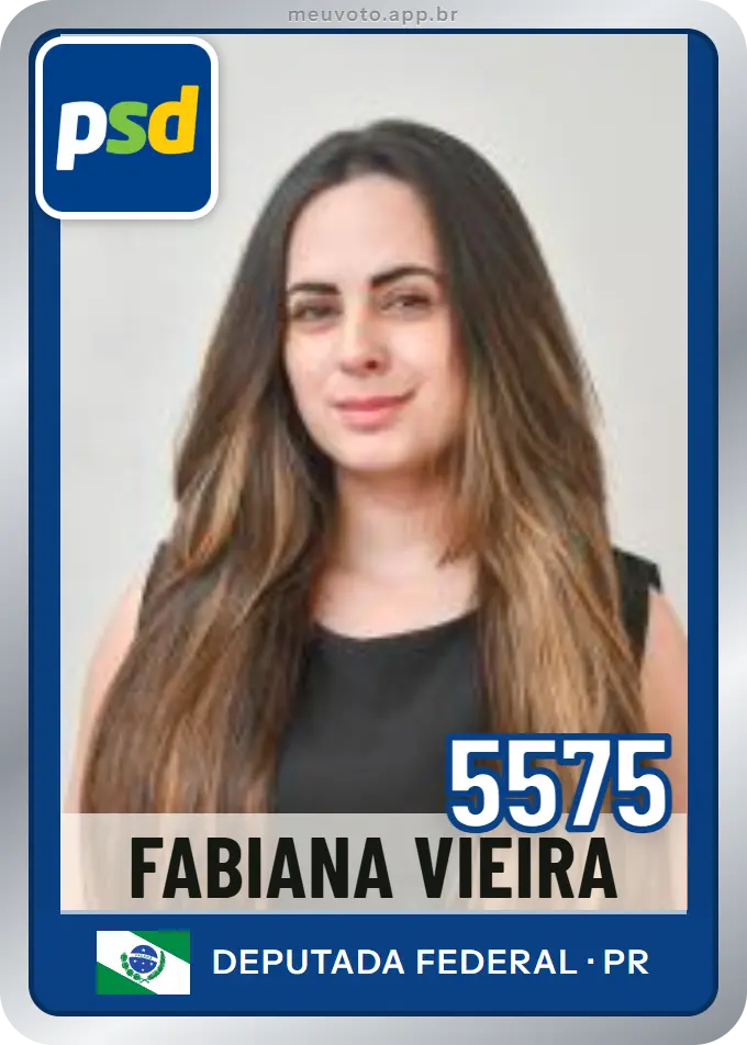 Carta de Fabiana Vieira, número 5575, PSD