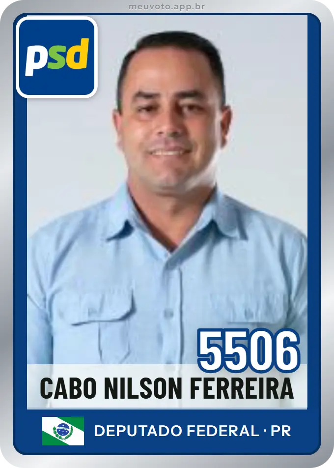 Carta de Cabo Nilson Ferreira, número 5506, PSD