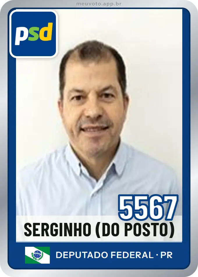 Carta de Serginho (do Posto), número 5567, PSD