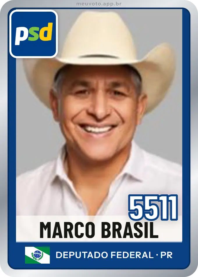 Carta de Marco Brasil, número 5511, PSD