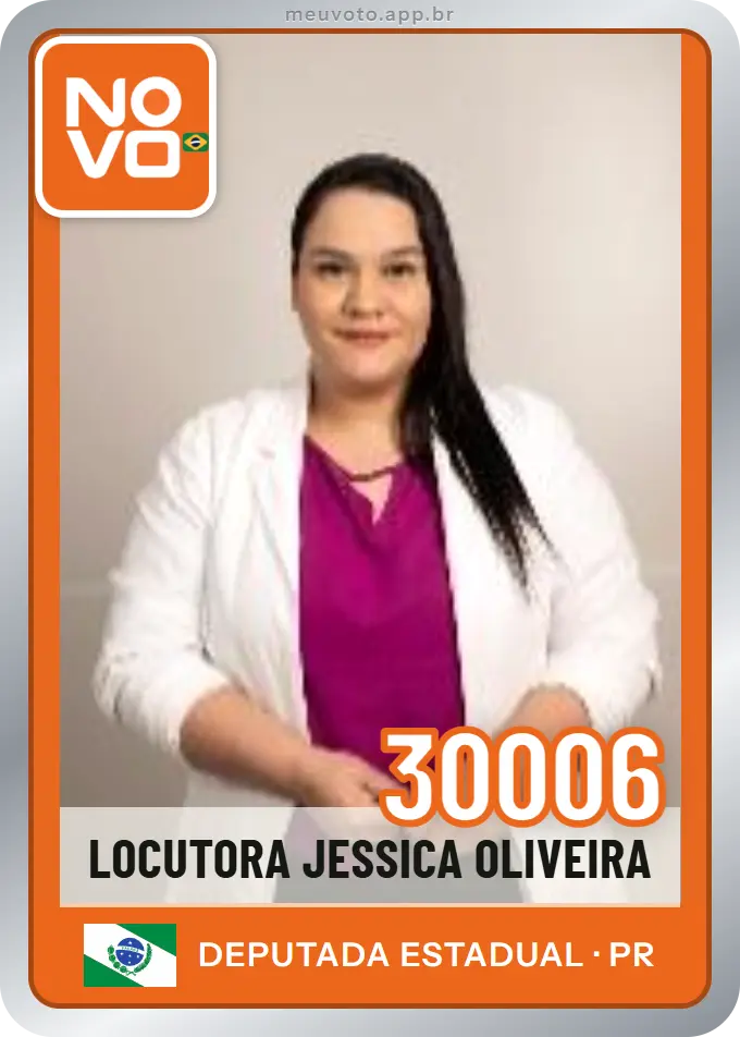 Carta de Locutora Jessica Oliveira, número 30006, Novo