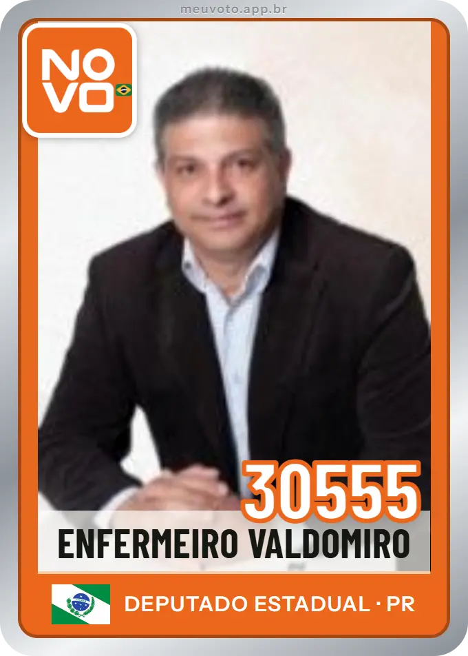 Carta de Enfermeiro Valdomiro, número 30555, Novo