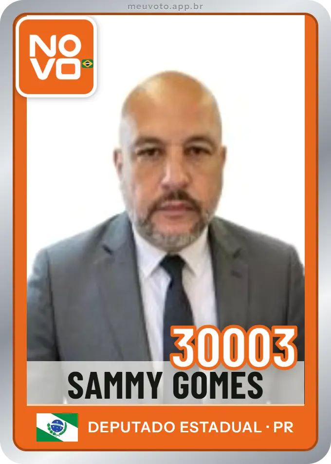 Carta de Sammy Gomes, número 30003, Novo