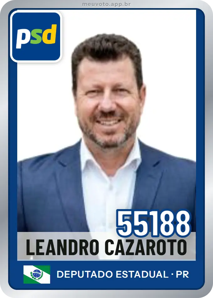 Carta de Leandro Cazaroto, número 55188, PSD