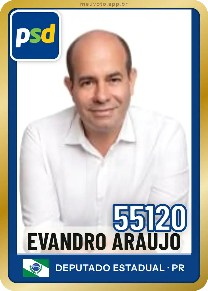 Carta de Evandro Araujo, número 55120, PSD