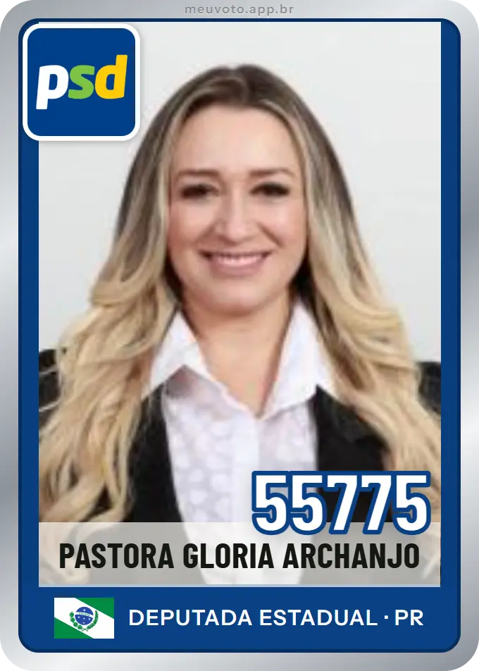 Carta de Pastora Gloria Archanjo, número 55775, PSD