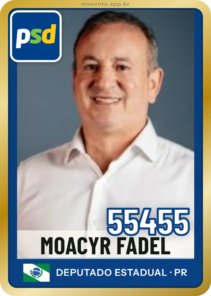Carta de Moacyr Fadel, número 55455, PSD