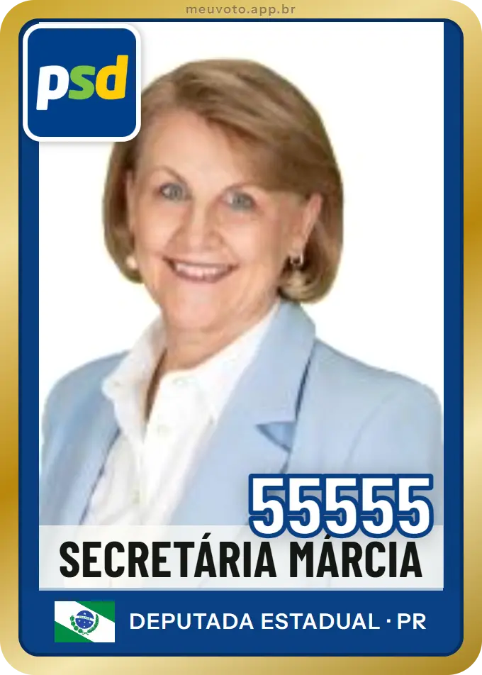Carta de Secretária Márcia, número 55555, PSD