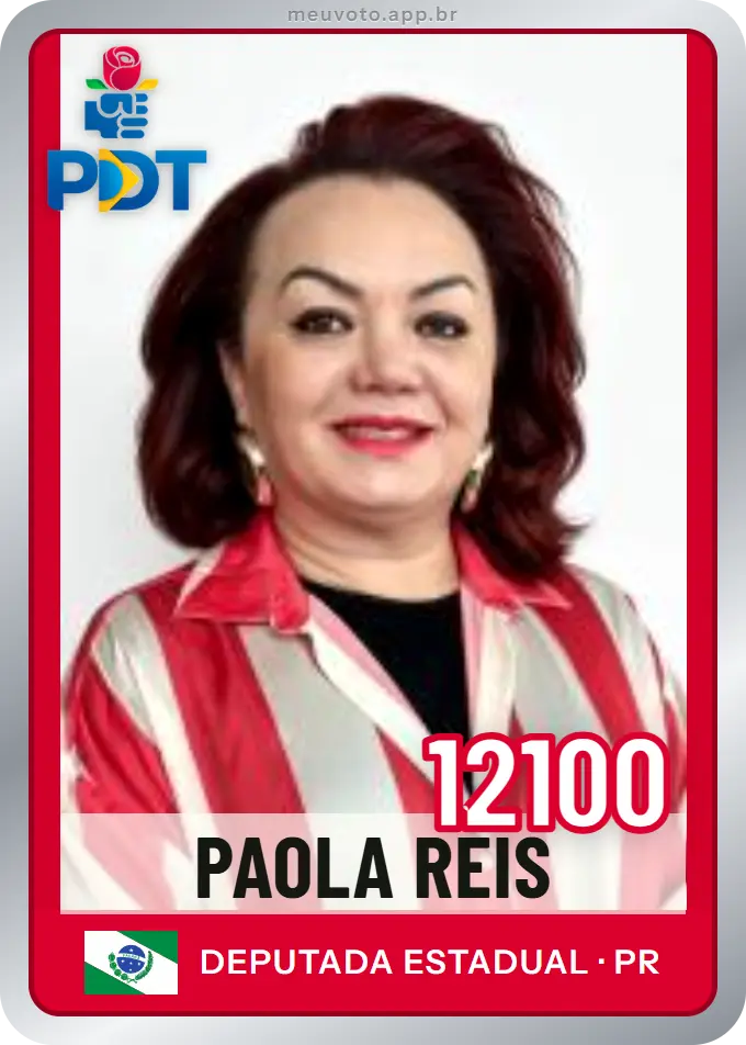 Carta de Paola Reis, número 12100, PDT