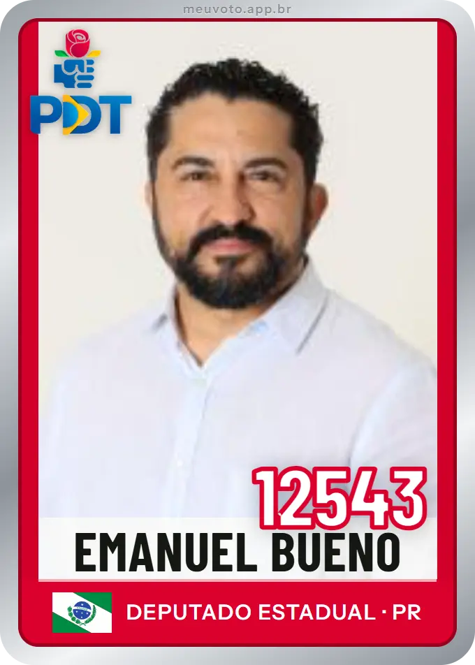 Carta de Emanuel Bueno, número 12543, PDT