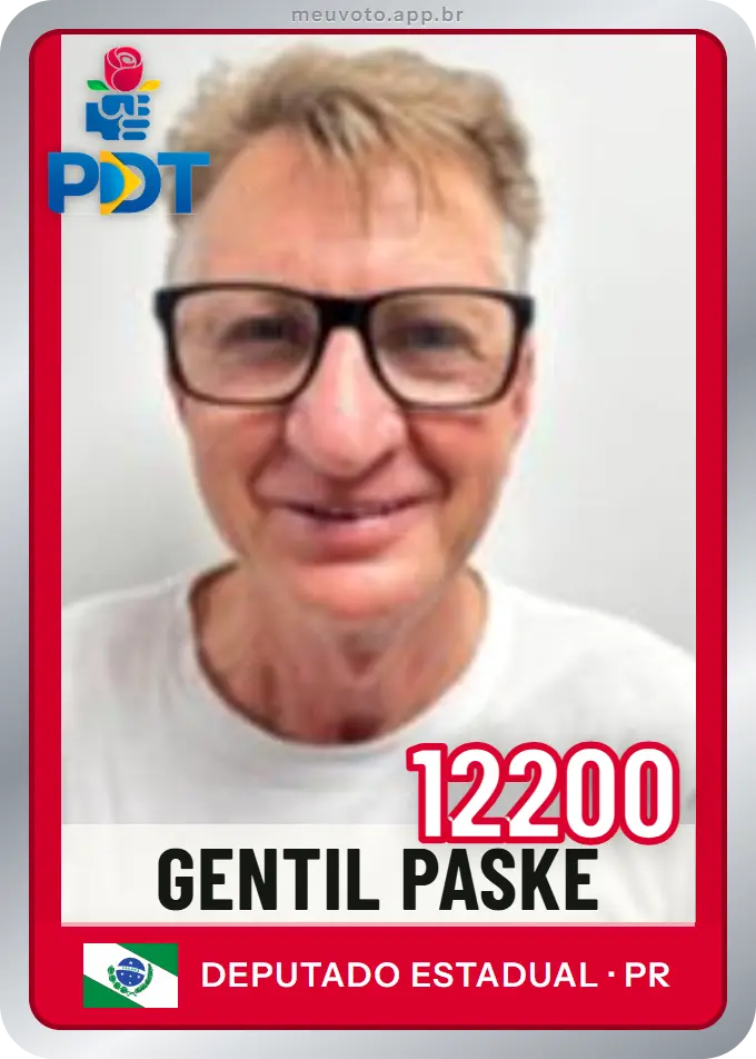 Carta de Gentil Paske, número 12200, PDT