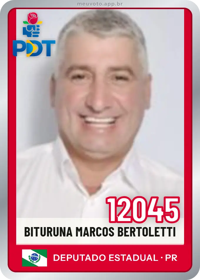 Carta de Bituruna Marcos Bertoletti, número 12045, PDT
